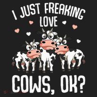 I just freaking love Cows Farmers Cow Lover Women's Sweatshirt thumb 2