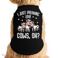 I just freaking love Cows Farmers Cow Lover Doggie Tank thumb 0