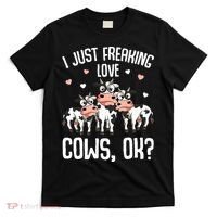I just freaking love Cows Farmers Cow Lover T-Shirt thumb 0