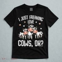 I just freaking love Cows Farmers Cow Lover T-Shirt thumb 5