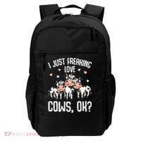 I just freaking love Cows Farmers Cow Lover Backpack thumb 0