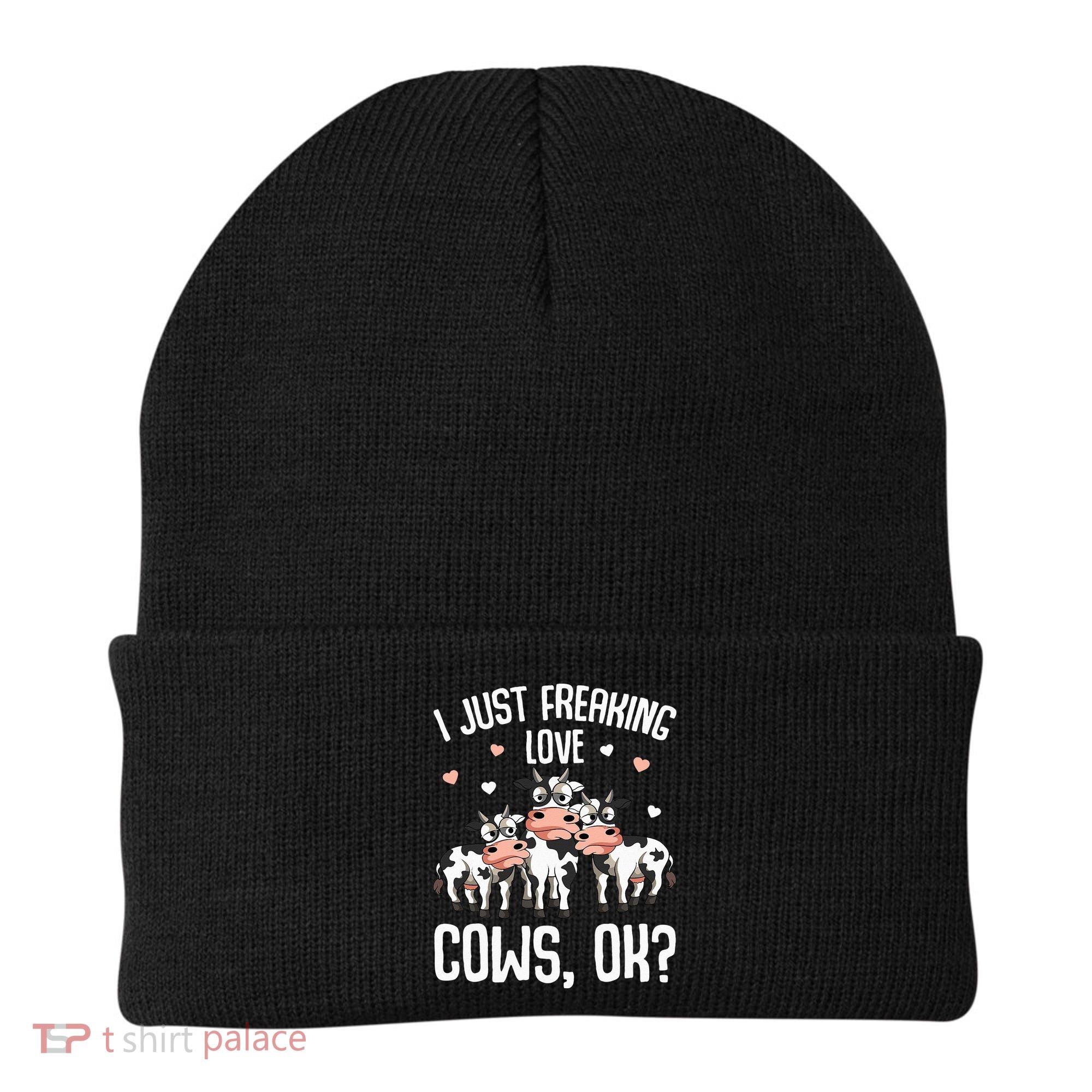 I just freaking love Cows Farmers Cow Lover Beanie