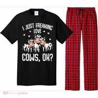 I just freaking love Cows Farmers Cow Lover Pajama Set thumb 0