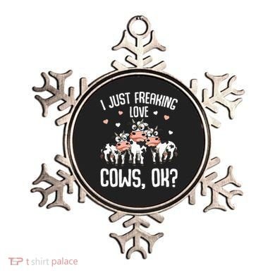 I just freaking love Cows Farmers Cow Lover Ornament