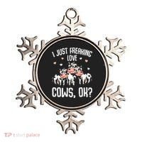 I just freaking love Cows Farmers Cow Lover Ornament thumb 0