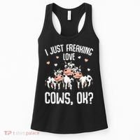 I just freaking love Cows Farmers Cow Lover Women's Tank Top thumb 0