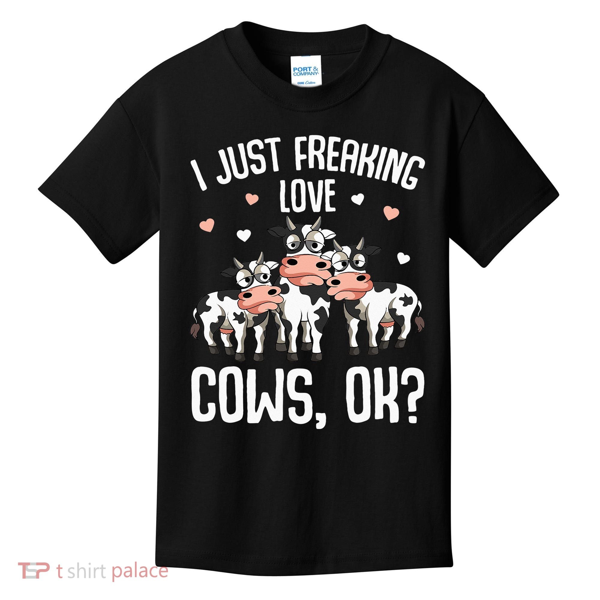 I just freaking love Cows Farmers Cow Lover Kids T-Shirt