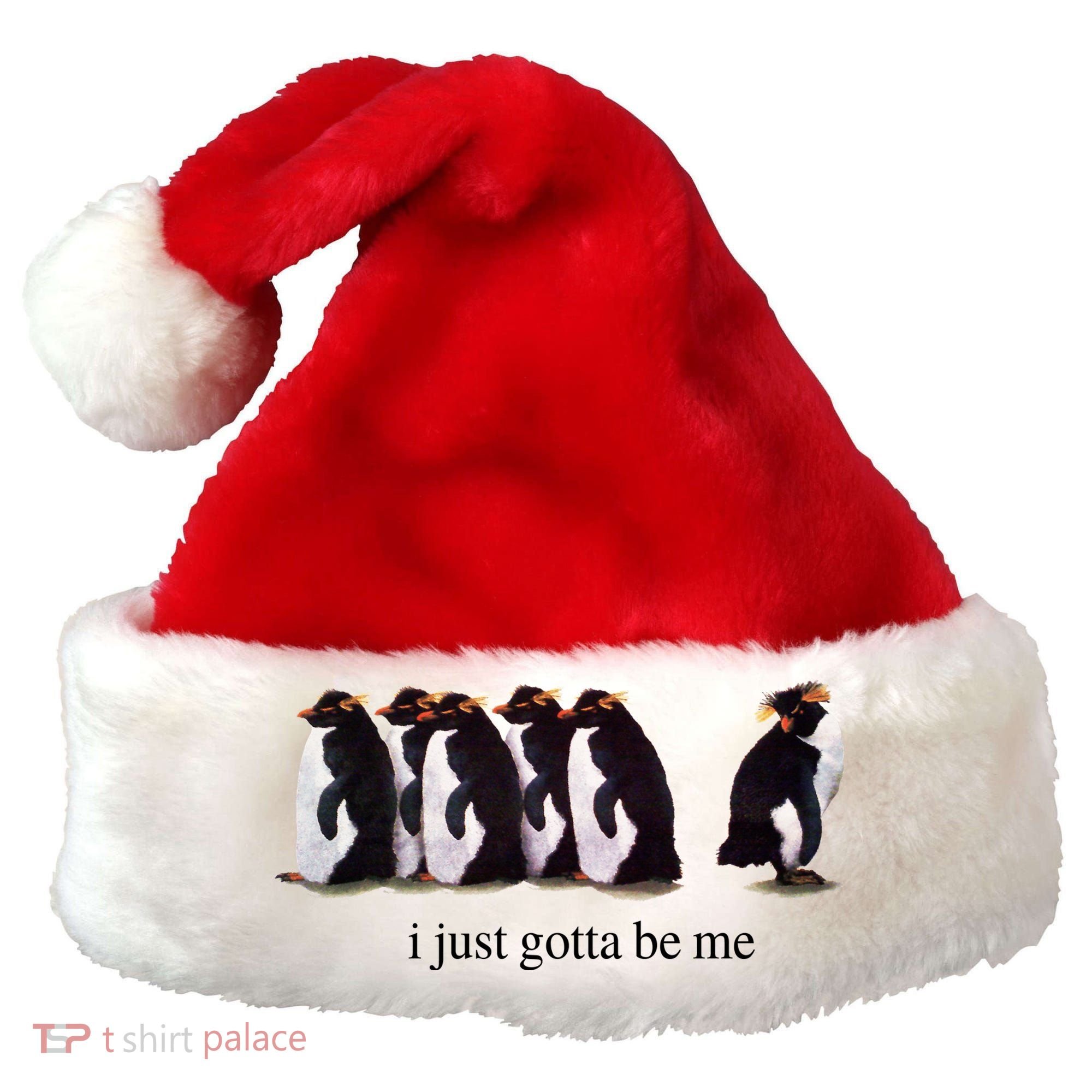 I Just Gotta Be Me Penguin Santa Hat