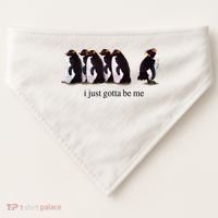 I Just Gotta Be Me Penguin USA-Made Doggie Bandana thumb 0