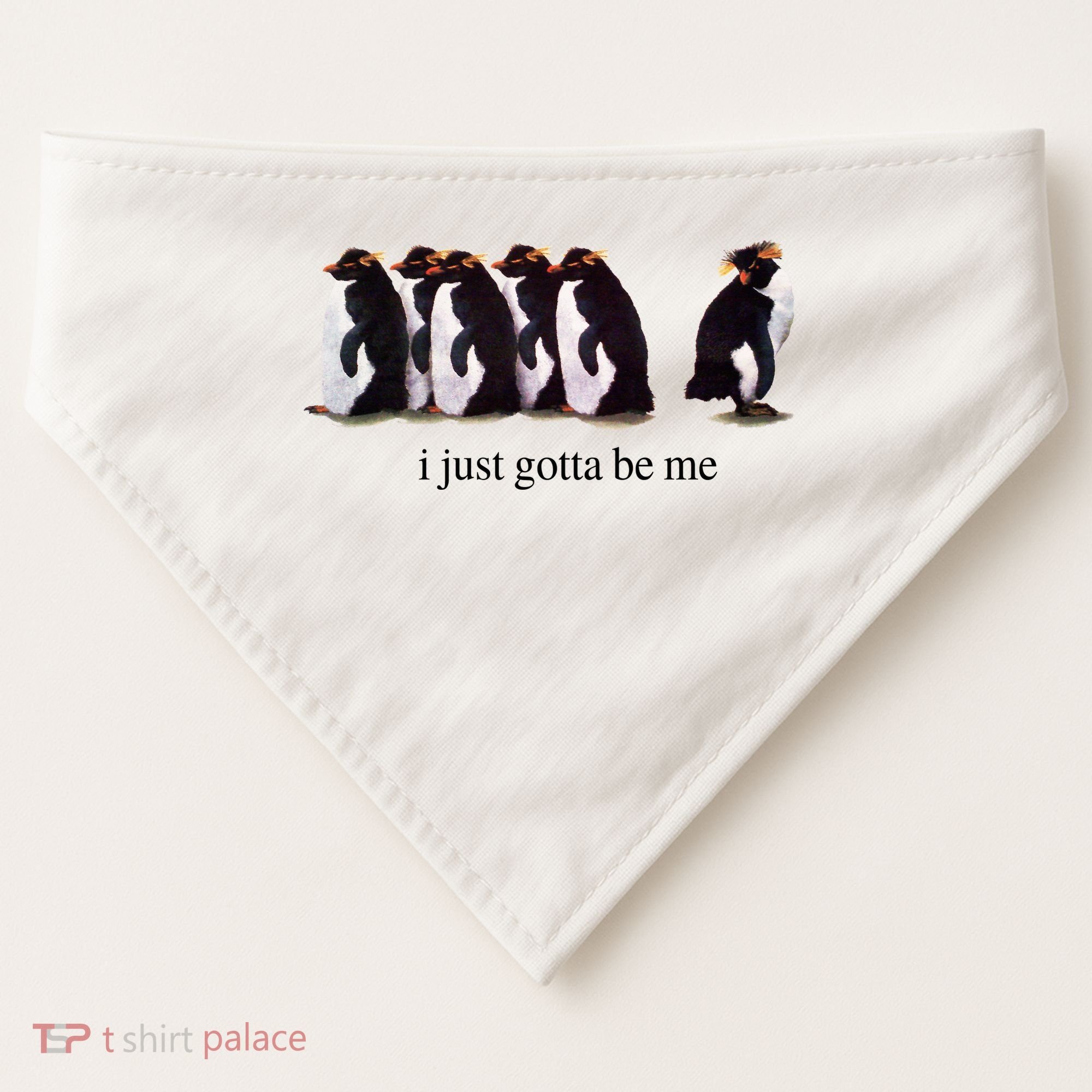 I Just Gotta Be Me Penguin USA-Made Doggie Bandana
