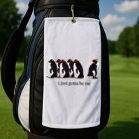 I Just Gotta Be Me Penguin Golf Towel thumb 2