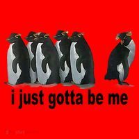I Just Gotta Be Me Penguin Funny Gift Santa Hat thumb 1