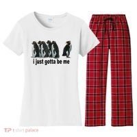 I Just Gotta Be Me Penguin Funny Gift Women's Flannel Pajama Set thumb 0