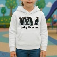 I Just Gotta Be Me Penguin Funny Gift Kids Hoodie thumb 3
