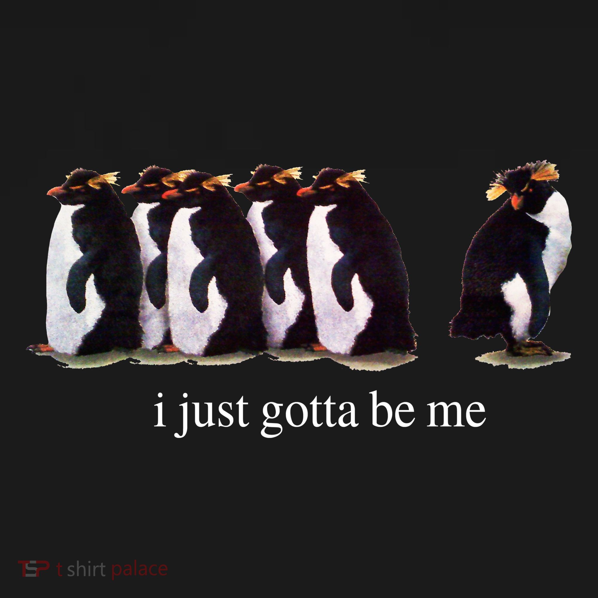 I Just Gotta Be Me Penguin Funny Tv Show Apron