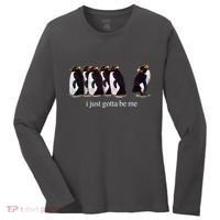 I Just Gotta Be Me Penguin Funny Tv Show Women's Long Sleeve Shirt thumb 0