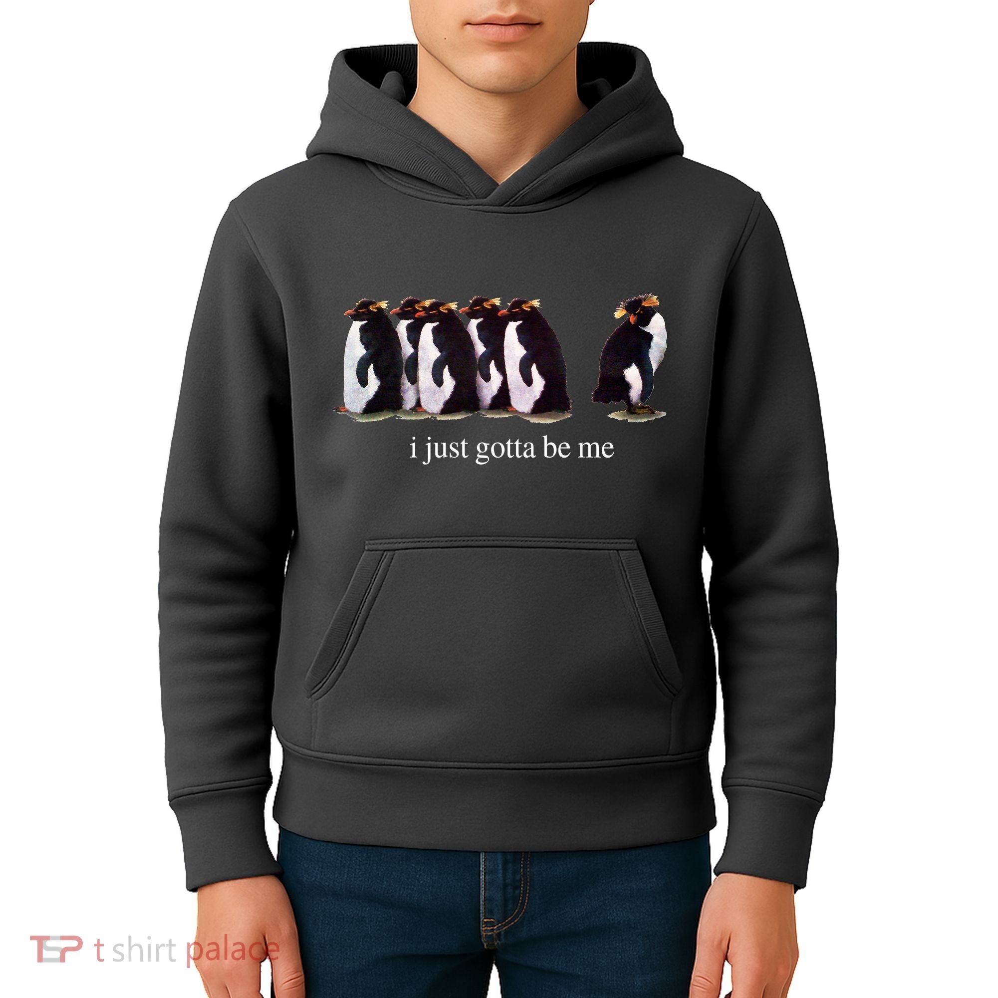 I Just Gotta Be Me Penguin Funny Tv Show Kids Hoodie