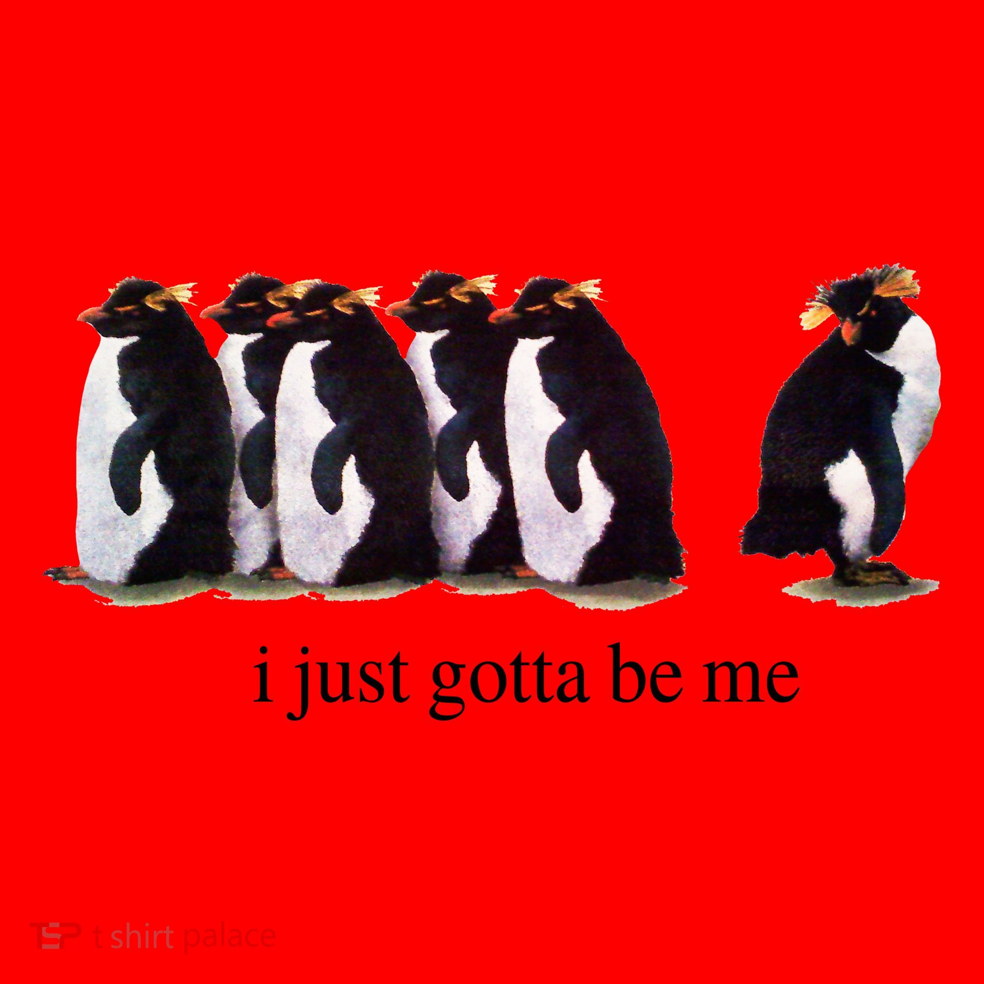 I Just Gotta Be Me Penguin Funny Tv Show Santa Hat
