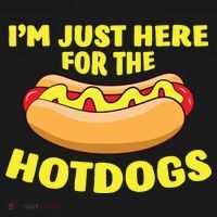 I'm Just Here For The Hotdogs Funny Hot Dog Gift Ornament thumb 1