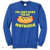 I'm Just Here For The Hotdogs Funny Hot Dog Gift Sweatshirt thumb 0