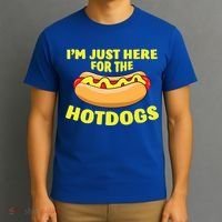 I'm Just Here For The Hotdogs Funny Hot Dog Gift T-Shirt thumb 3