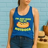 I'm Just Here For The Hotdogs Funny Hot Dog Gift Women's Tank Top thumb 2