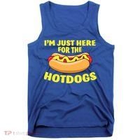 I'm Just Here For The Hotdogs Funny Hot Dog Gift Tank Top thumb 0