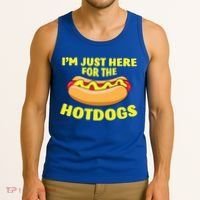 I'm Just Here For The Hotdogs Funny Hot Dog Gift Tank Top thumb 3