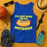 I'm Just Here For The Hotdogs Funny Hot Dog Gift Tank Top thumb 4