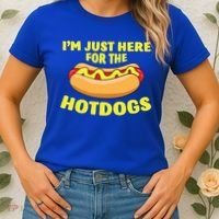 I'm Just Here For The Hotdogs Funny Hot Dog Gift Women's T-Shirt thumb 2