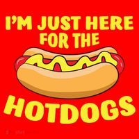 I'm Just Here For The Hotdogs Funny Hot Dog Gift Santa Hat thumb 1