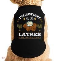 Im Just Here For The Latkes Chanukah Hanukkah  Doggie Tank thumb 0