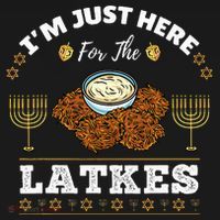Im Just Here For The Latkes Chanukah Hanukkah  T-Shirt thumb 7