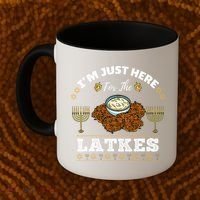Im Just Here For The Latkes Chanukah Hanukkah  Coffee Mug thumb 2