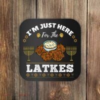 Im Just Here For The Latkes Chanukah Hanukkah  Coaster thumb 0