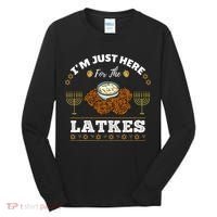 Im Just Here For The Latkes Chanukah Hanukkah  Tall Long Sleeve Shirt thumb 0