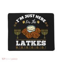 Im Just Here For The Latkes Chanukah Hanukkah  Mousepad thumb 0