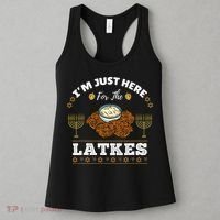 Im Just Here For The Latkes Chanukah Hanukkah  Women's Tank Top thumb 3