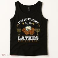 Im Just Here For The Latkes Chanukah Hanukkah  Tank Top thumb 2