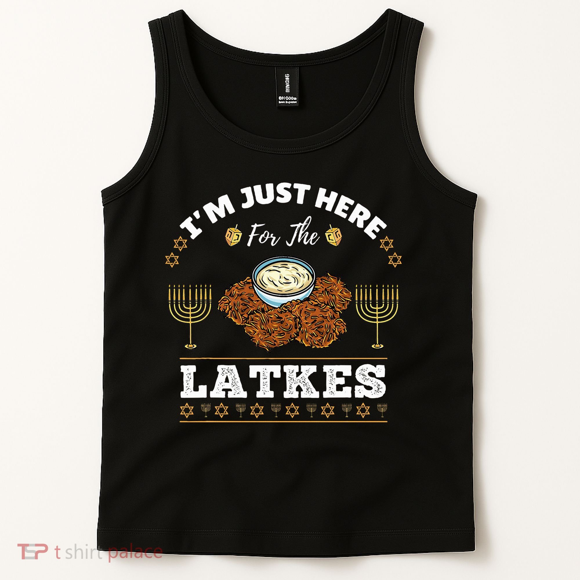 Im Just Here For The Latkes Chanukah Hanukkah  Tank Top