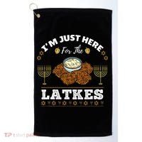 Im Just Here For The Latkes Chanukah Hanukkah  Golf Towel thumb 0