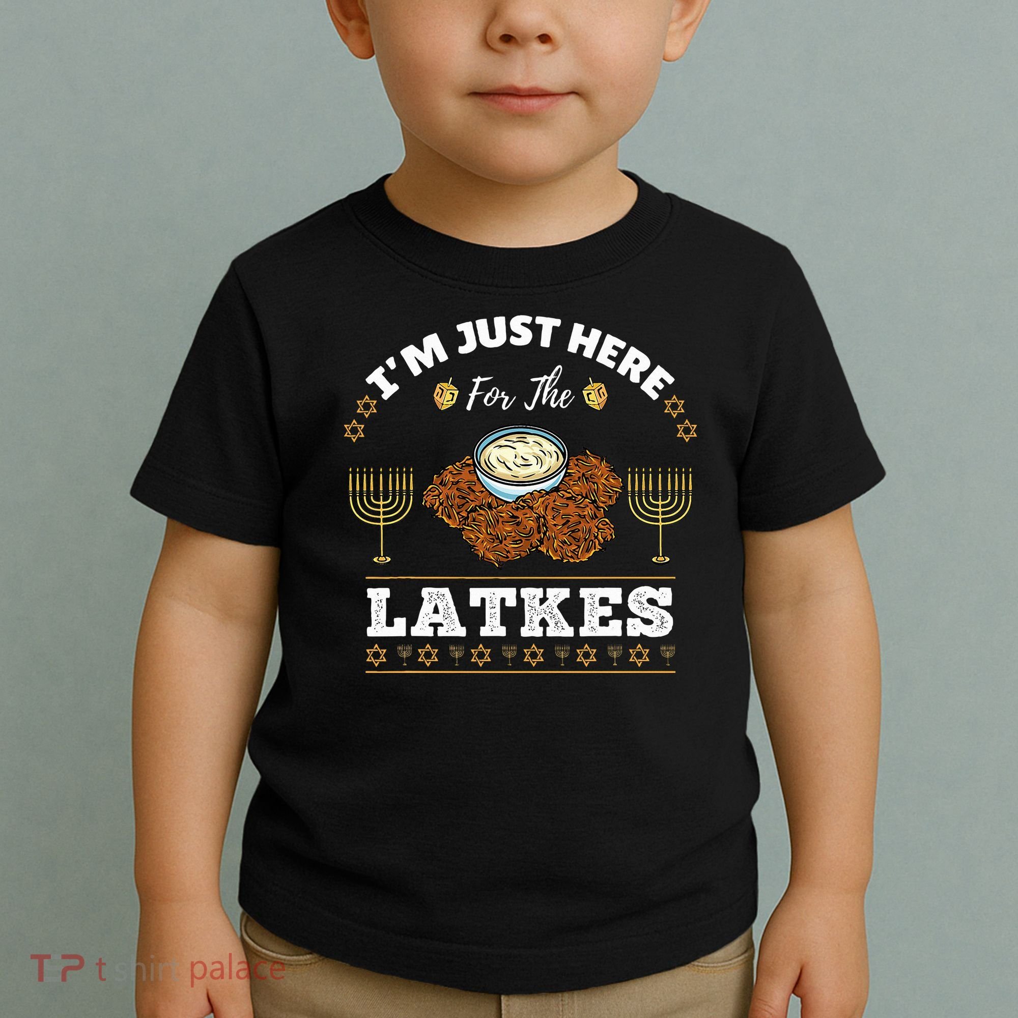 Im Just Here For The Latkes Chanukah Hanukkah  Toddler T-Shirt