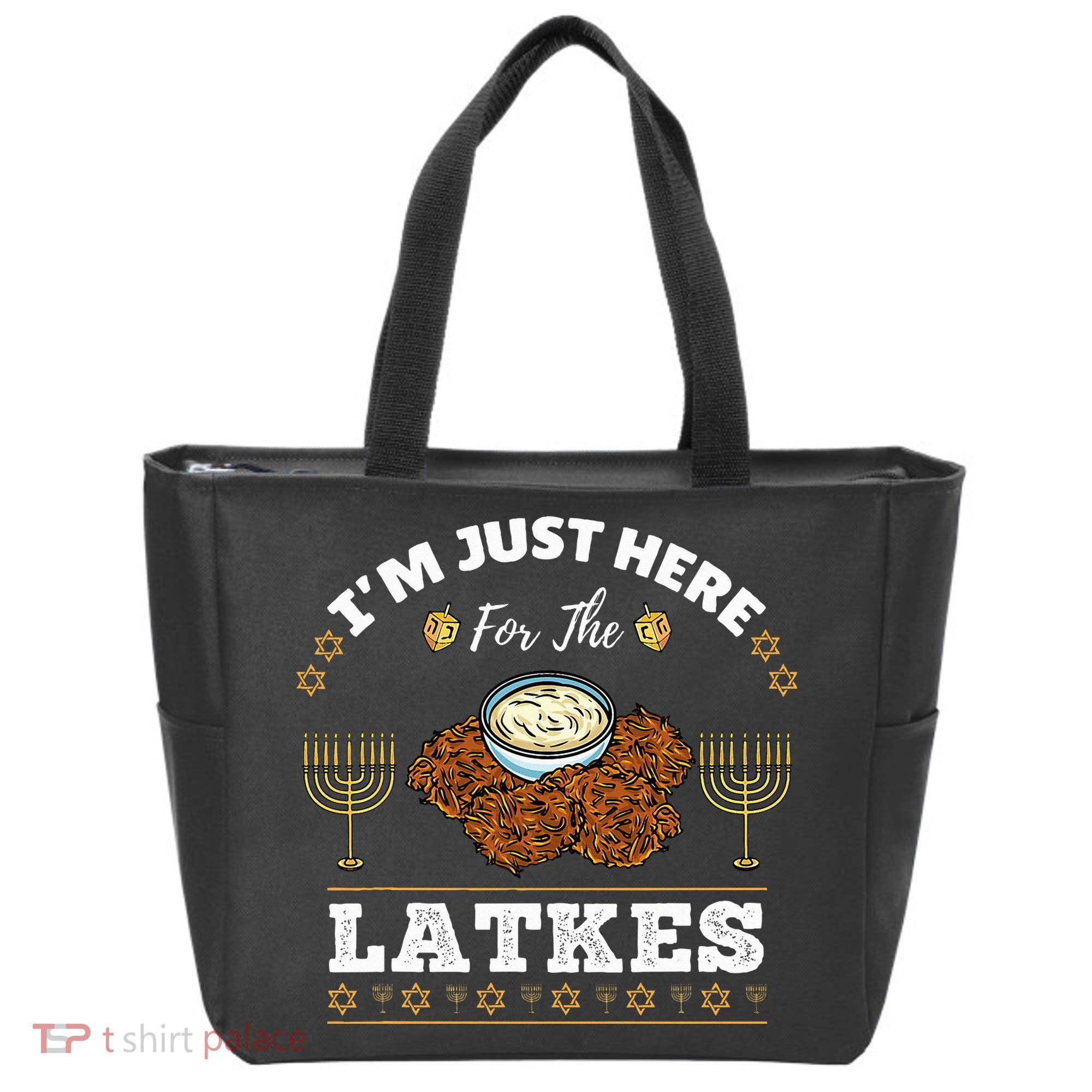 Im Just Here For The Latkes Chanukah Hanukkah  Tote Bag