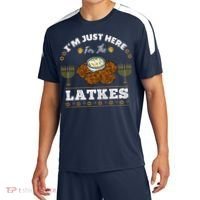 Im Just Here For The Latkes Chanukah Hanukkah  Sport-Tek Competitor United Soccer Jersey thumb 0