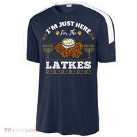 Im Just Here For The Latkes Chanukah Hanukkah  Sport-Tek Competitor United Soccer Jersey thumb 2