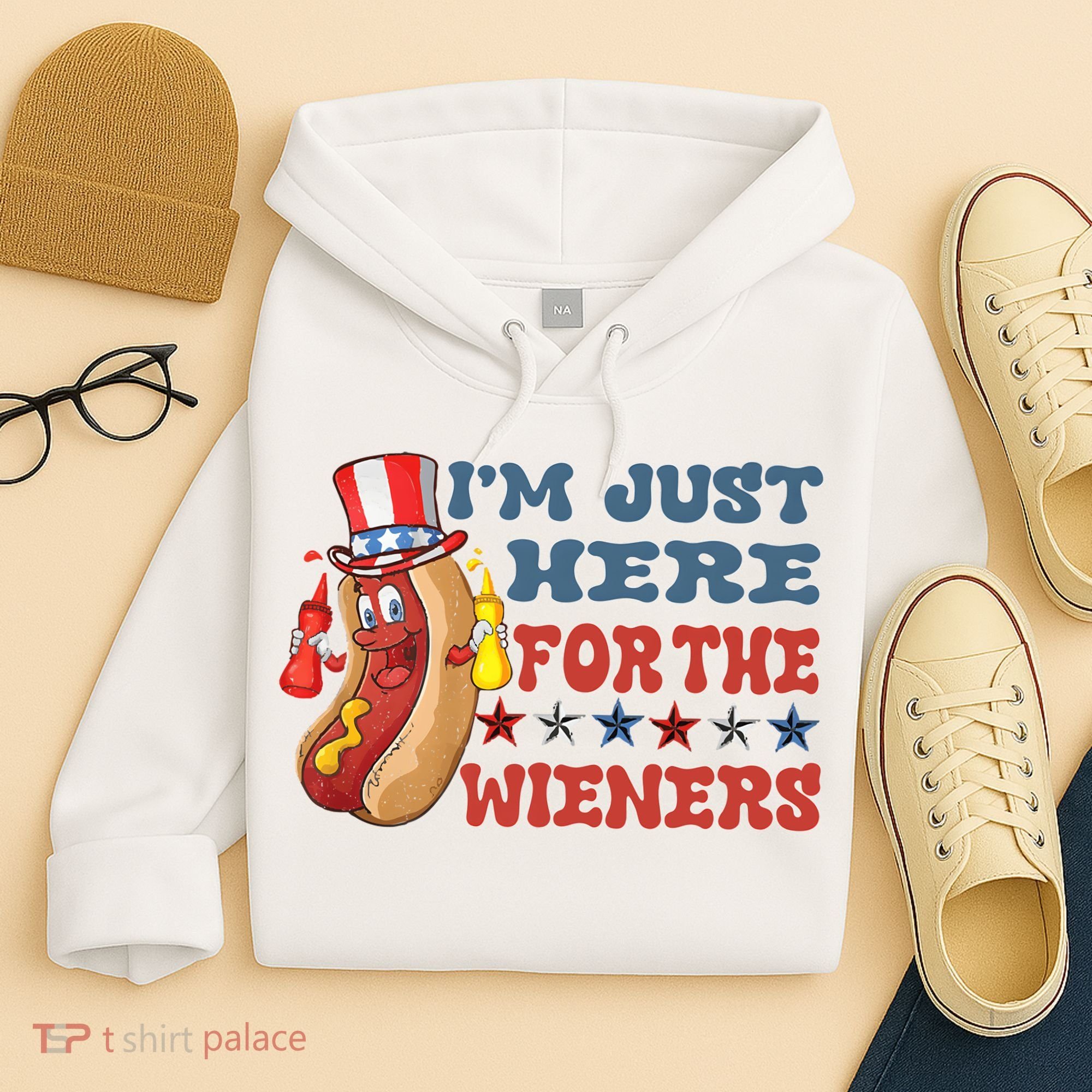 Im Just Here For The Wieners Sausage Hoodie
