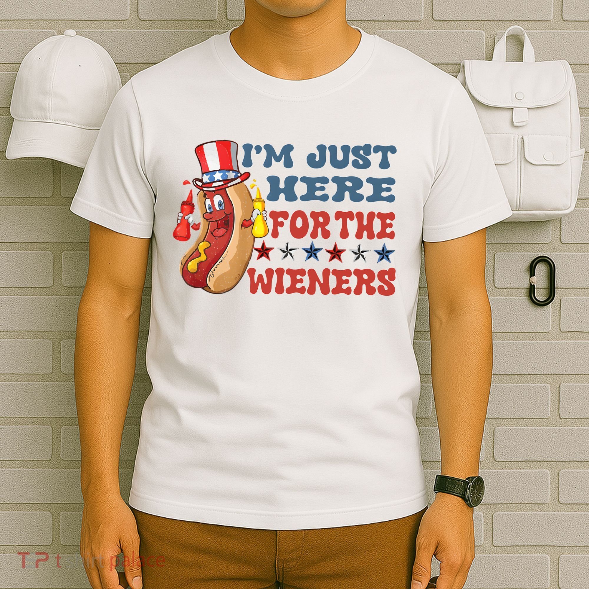 Im Just Here For The Wieners Sausage T-Shirt