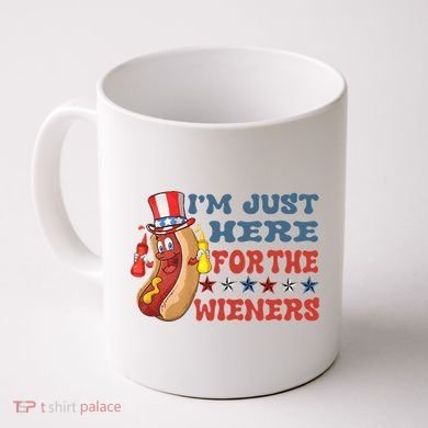 Im Just Here For The Wieners Sausage Coffee Mug