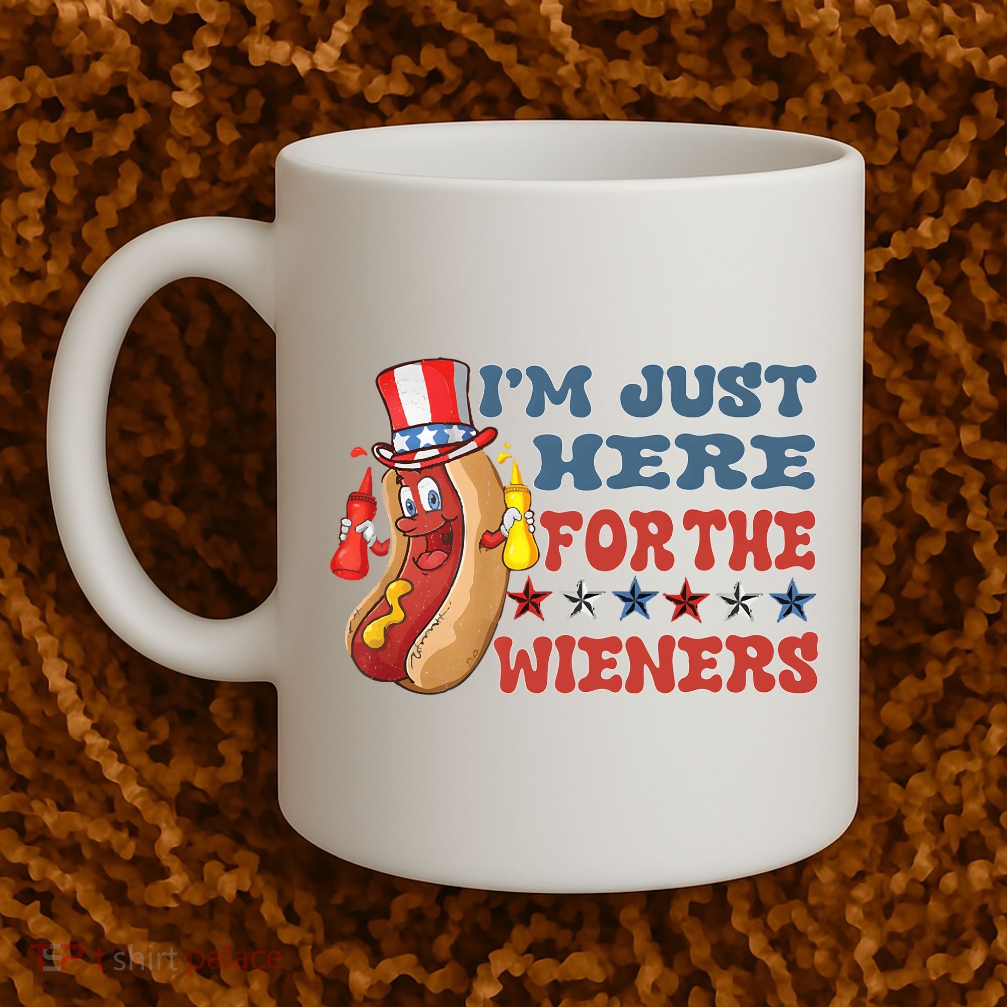 Im Just Here For The Wieners Sausage Coffee Mug