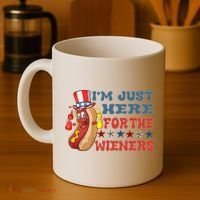 Im Just Here For The Wieners Sausage Coffee Mug thumb 4